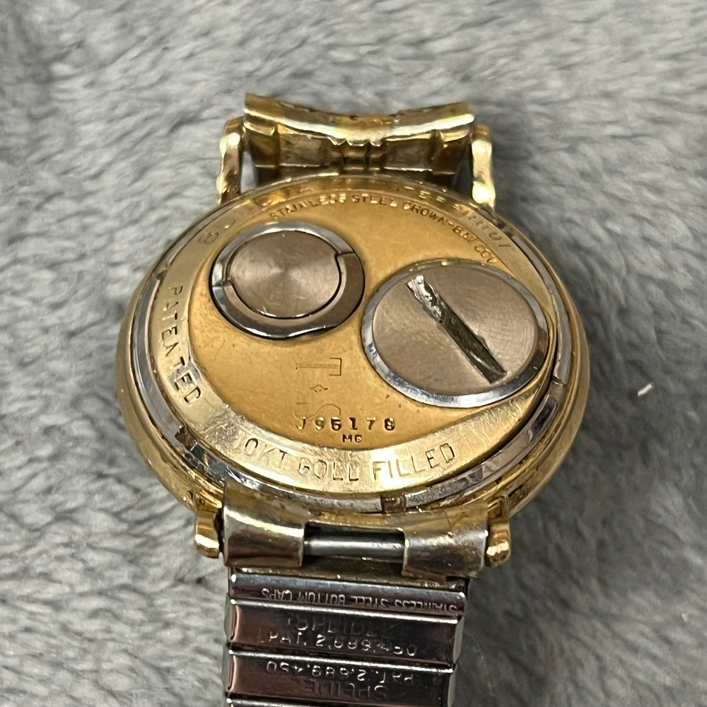 Bulova Accutron Watch Tuning Fork 214 Watch Diamond Dial 10K Gold Filled M6 1966 - Picture 12 of 16